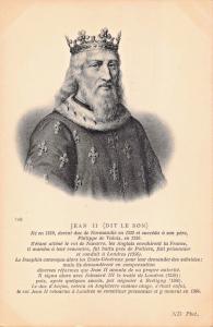JEAN II DIT LE BON-HOUSE OF VALOIS-KING OF FRANCE PHOTO POSTCARD
