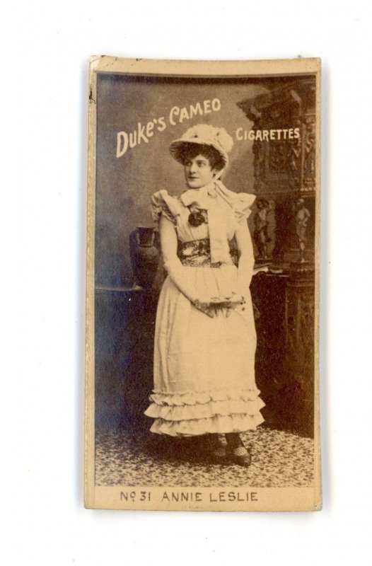 1880s Duke's Cameo Cigarettes Tobacco Real Photo Actress Annie Leslie F137