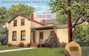 Residence Of Carrie Jacobs Bond - Janesville, Wisconsin WI