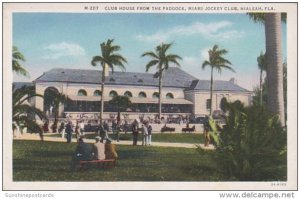 Florida Miami Hialeah Club House From The Paddock Miami Jockey Club Curteich