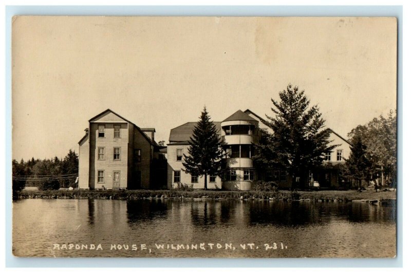 1928 Raponda House Wilmington Vermont VT RPPC Photo Posted Vintage Postcard