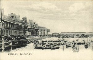 PC CPA SINGAPORE, JOHNSTON'S PIER, Vintage Postcard (b3091)