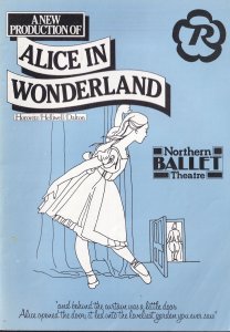 Alice In Wonderland Northern Ballet 1980s York Theatre Programme