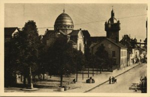 france, SELESTAT, La Synagogue et la Fausse Porte (1930s) Judaica Postcard