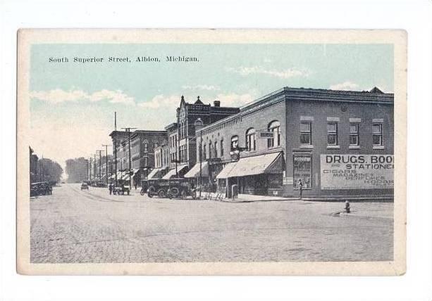 LP14   Michigan, MI, Vintage Postcard, Albion, South 