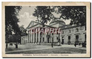 Old Postcard Wiesbaden Kurhaus Seitenansicht Cure Cure House room