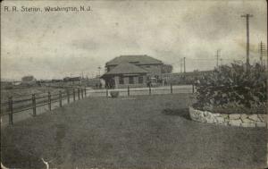 Washington NJ RR Train Depot Station c1910 Postcard