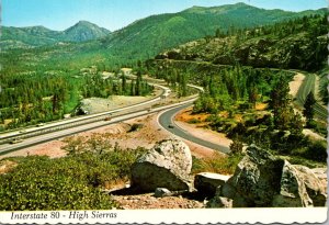 Nevada Interstate 80 In The High Sierra At Nevada City Junction