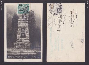 MONTENEGRO, Postcard, Bijela, War memorial