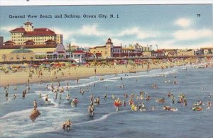 New Jersey Ocean City General View Of Beach and Bathing