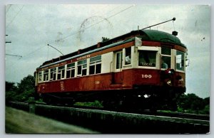 Waterloo, Cedar Falls & Northern Car No. 100  Railroad Train Postcard