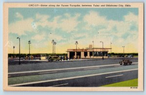 Oklahoma City Oklahoma Postcard Scene Turner Turnpike Tulsa 1940 Vintage Antique