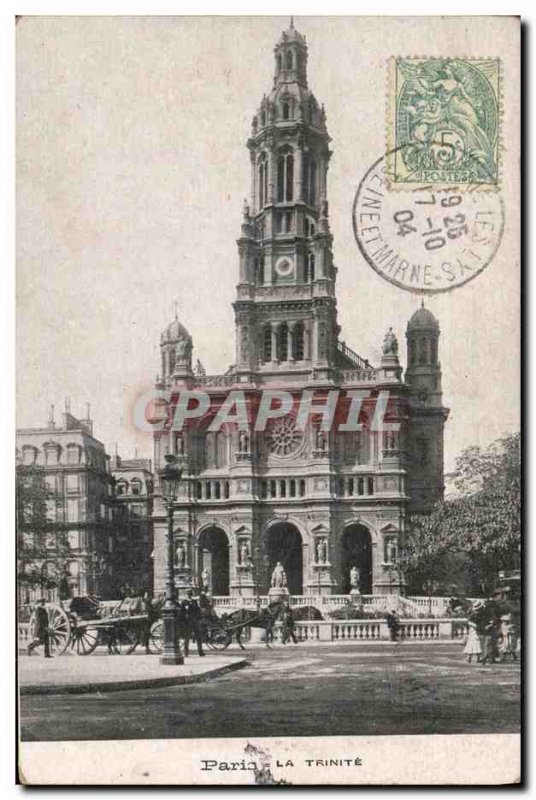 Old Postcard Paris La Trinite