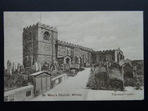 Yorkshire WHITBY St. Mary's Church c1903 Postcard by Valentine