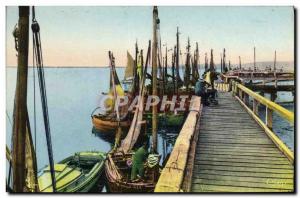 Postcard Old Port fishing boats Dr. Louis