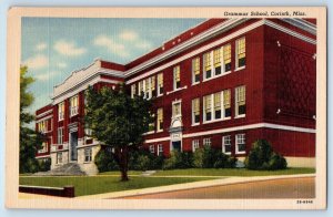 c1940 Corinth Mississippi MS Vintage Postcard Grammar School Building Exterior