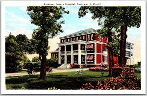 Anderson County Hospital Anderson South Carolina SC Landscaped Grounds Postcard