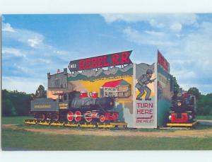 Pre-1980 REBEL RAILROAD TRAIN RIDE Pigeon Forge - Near Gatlinburg TN hn3704@