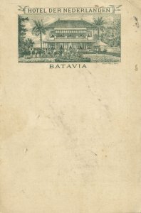 indonesia, JAVA BATAVIA, Hotel der Nederlanden (1890s) Postcard