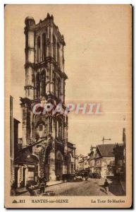 Mantes sur Seine - Saint Maclou Tower - Old Postcard