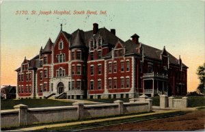 Postcard St. Joseph Hospital in South Bend, Indiana~131997