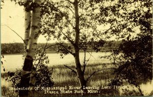 RPPC Lot of 2 Lake Itasca Mississippi Headwaters Minnesota Real Photo Postcards