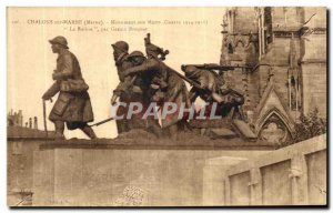 Old Postcard Chalons Sur Marne Monument Aux Morts War Militaria 1914 1918