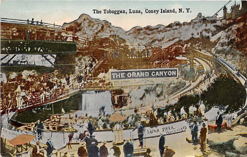 The Toboggan, Luna Park Coney Island, NY, USA Amusement Park Unused 