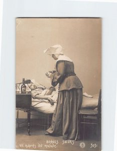 Postcard Auprès du malade Bonnes Sœurs