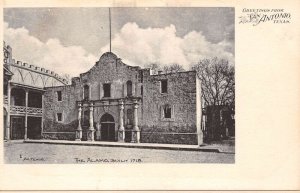 San Antonio Texas The Alamo, Undivided Back, Vintage Postcard U17268