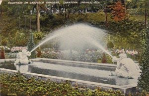 New York Saratoga Springs Fountain In Canfield Park