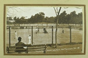 C.1910 Tennis Court, Golden Gate, San Francisco, Calif. Vintage Postcard P103