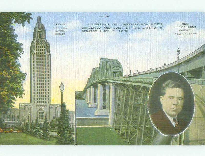 Unused Linen BRIDGE SCENE New Orleans Louisiana LA HQ9803