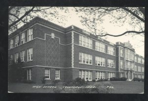 RPPC COLUMBUS NEBRASKA HIGH SCHOOL BUILDING VINTAGE REAL PHOTO POSTCARD