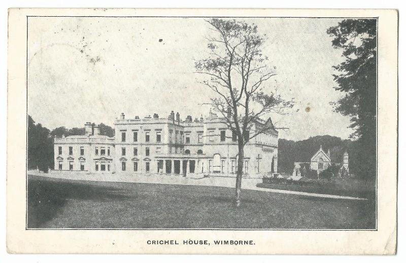 Dorset; Crichel House, Wimborne PPC, 1904 Blandford PMK to Wallisdown 