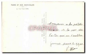 Old Postcard Paris Eiffel Tower Peniche Its Wonders