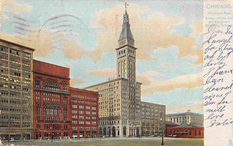 Michigan Avenue Montgomery Ward Chicago Illinois 1905 Tuck postcard