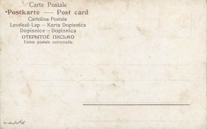 Gnomes dwarfs caricature pencil Easter egg 1900s postcard