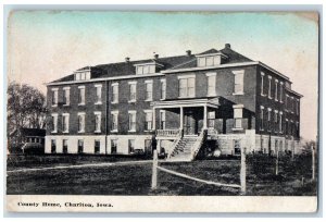 Chariton Iowa IA Postcard County Home Exterior Building c1910's Vintage Antique