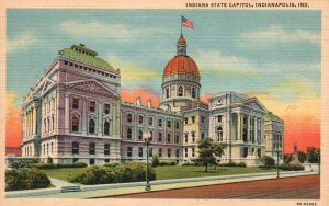 Vintage Postcard Indiana State Capitol Historical Building Indianapolis Indiana