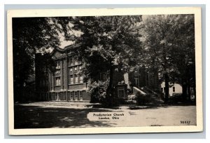 Vintage 1940's Photo Postcard Old Presbyterian Church London Ohio