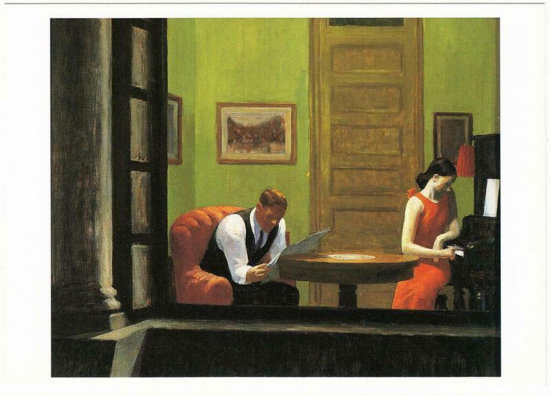 Room in New York by Edward Hopper American Realist Art Postcard