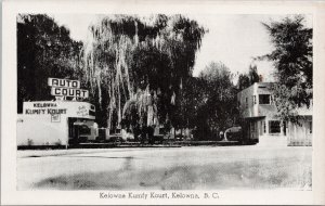 Kelowna Kumfy Kourt Kelowna BC Litho Postcard G12 *as is