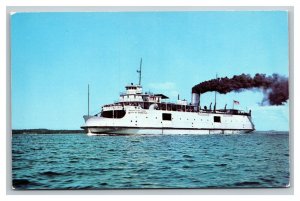 Vintage 1960's Postcard City of Cheboygan Car Ferry St. Ignace Michigan