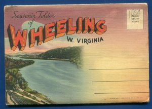 Wheeling West Virginia wv Mount de Chatel Academy Market Street postcard folder