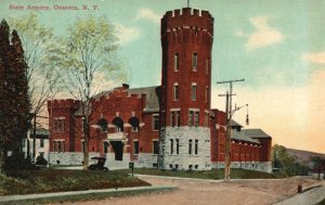 Vintage Postcard State Armory Building Oneonta New York Albany News Company Pub.