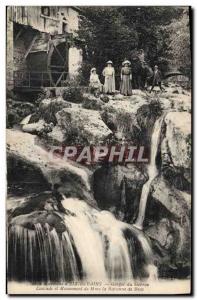 Postcard Old water mill vicinity of & # 39Aix les Bains Gorges Cascade Sierro...