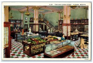 c1930's The Big Curio Store Tijuana Mexico Vintage Unposted Postcard