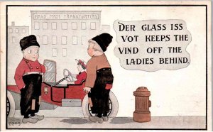 Comic - Dutch Boys - Glass keeps the wind off ladies behind - in 1913