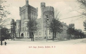 74th regiment Armory, Buffalo, New York, Very Early Postcard, Unused